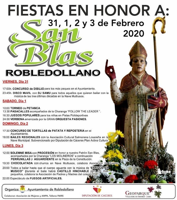 Fiestas en honor a San Blas 2020 Robledollano
